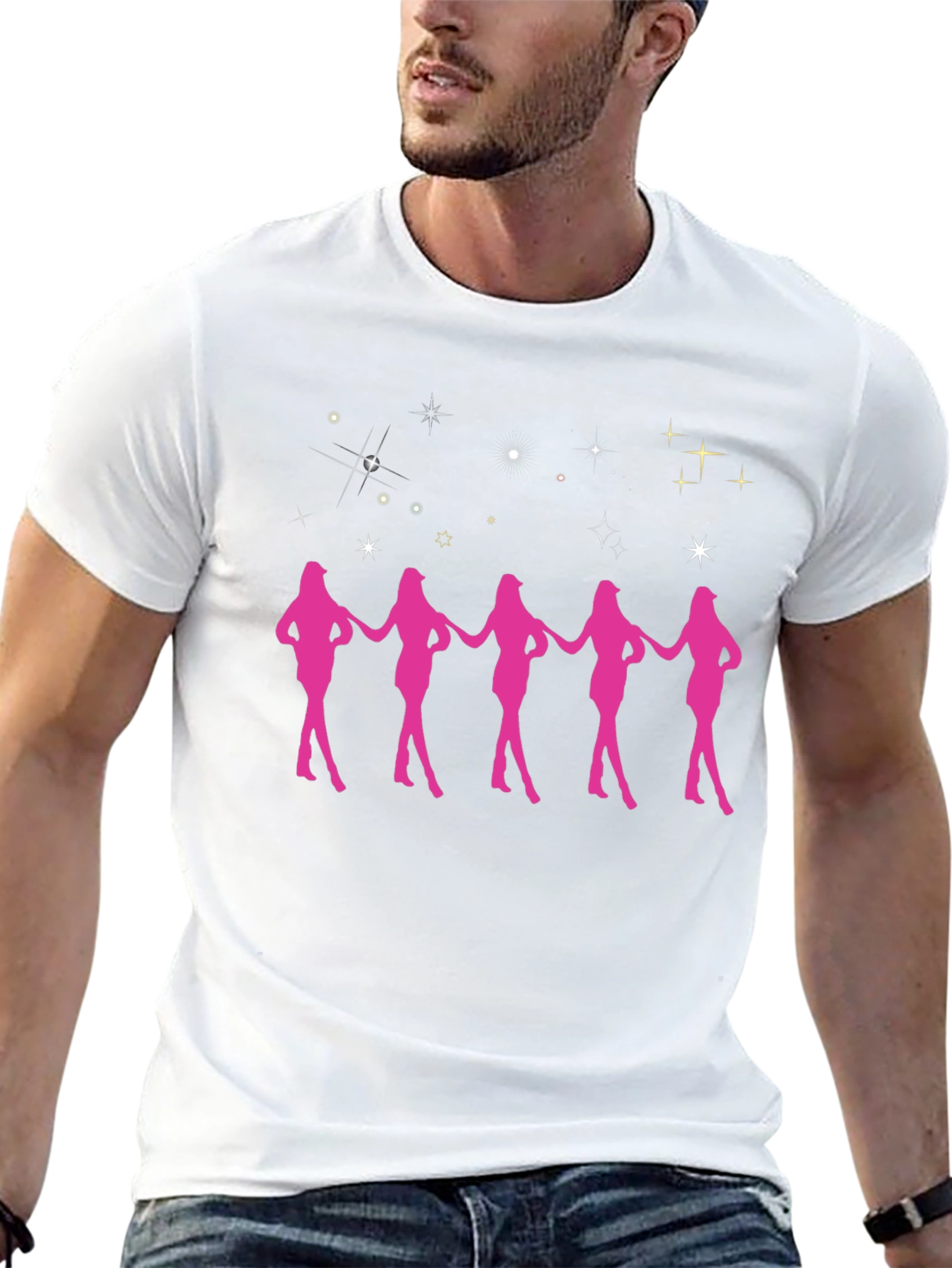 Stars & Silhouette Black T-Shirt