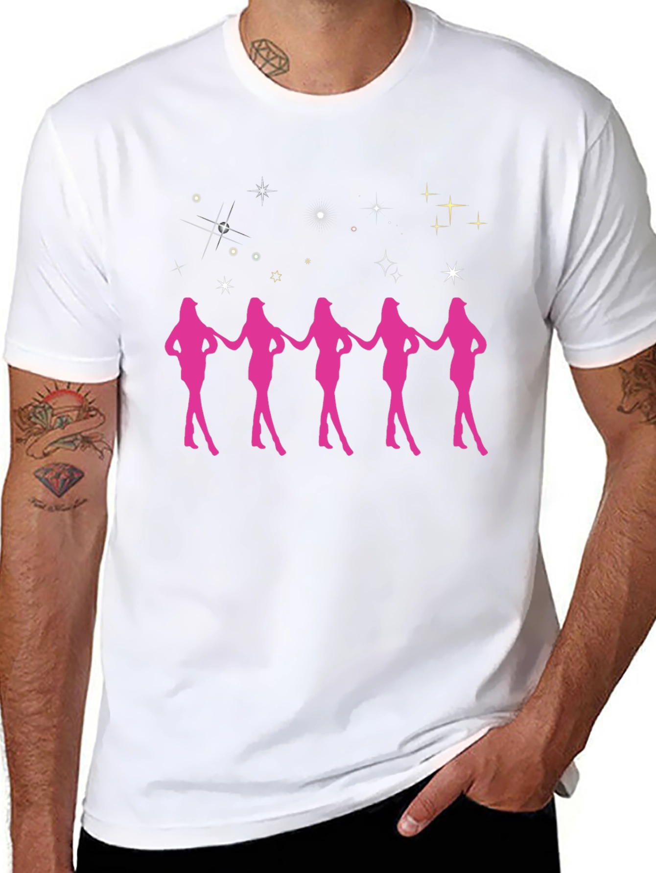 Stars & Silhouette Black T-Shirt
