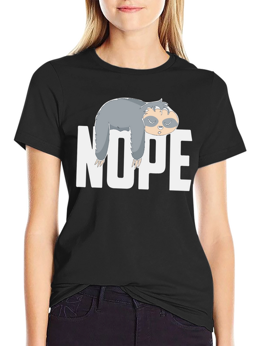 Nope Sloth Graphic T-Shirt
