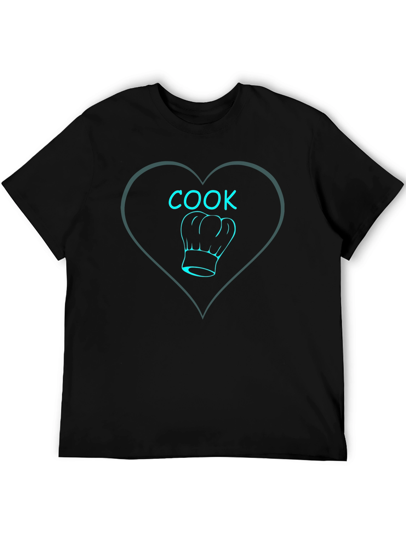 Cook with Heart Black T-Shirt