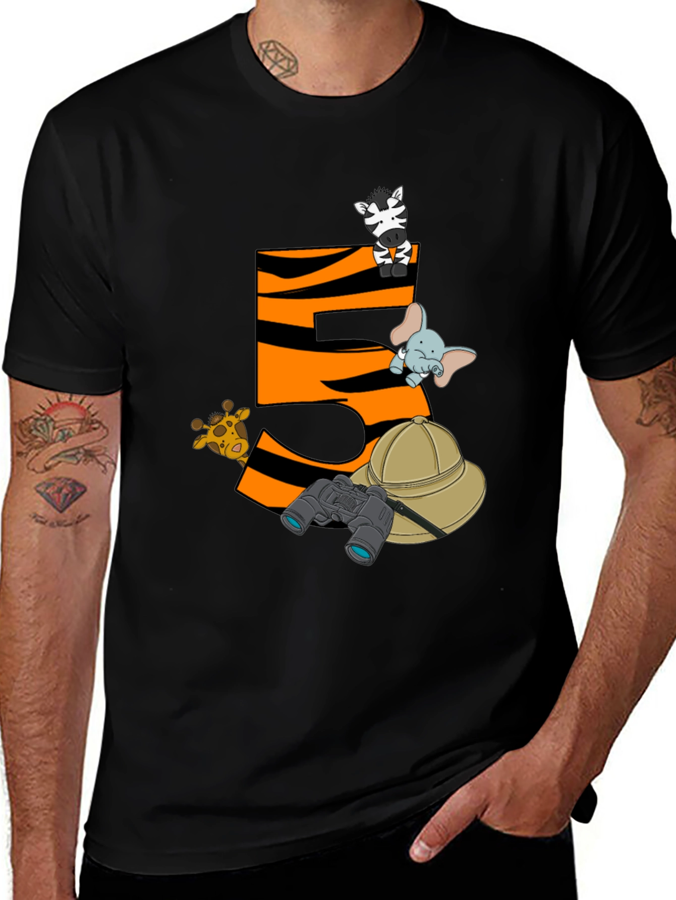 Safari Animal Birthday T-Shirt - 5