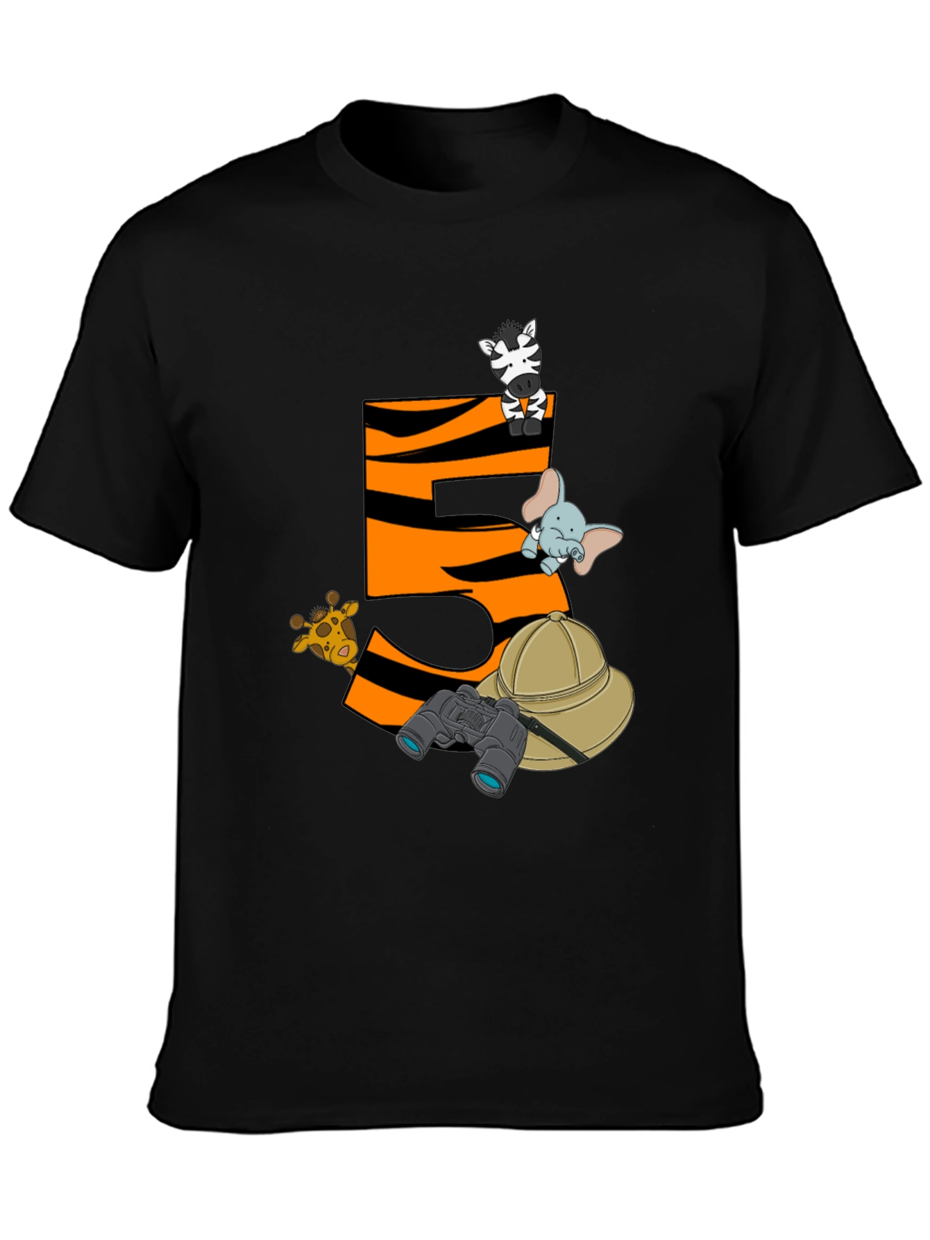 Safari Animal Birthday T-Shirt - 5