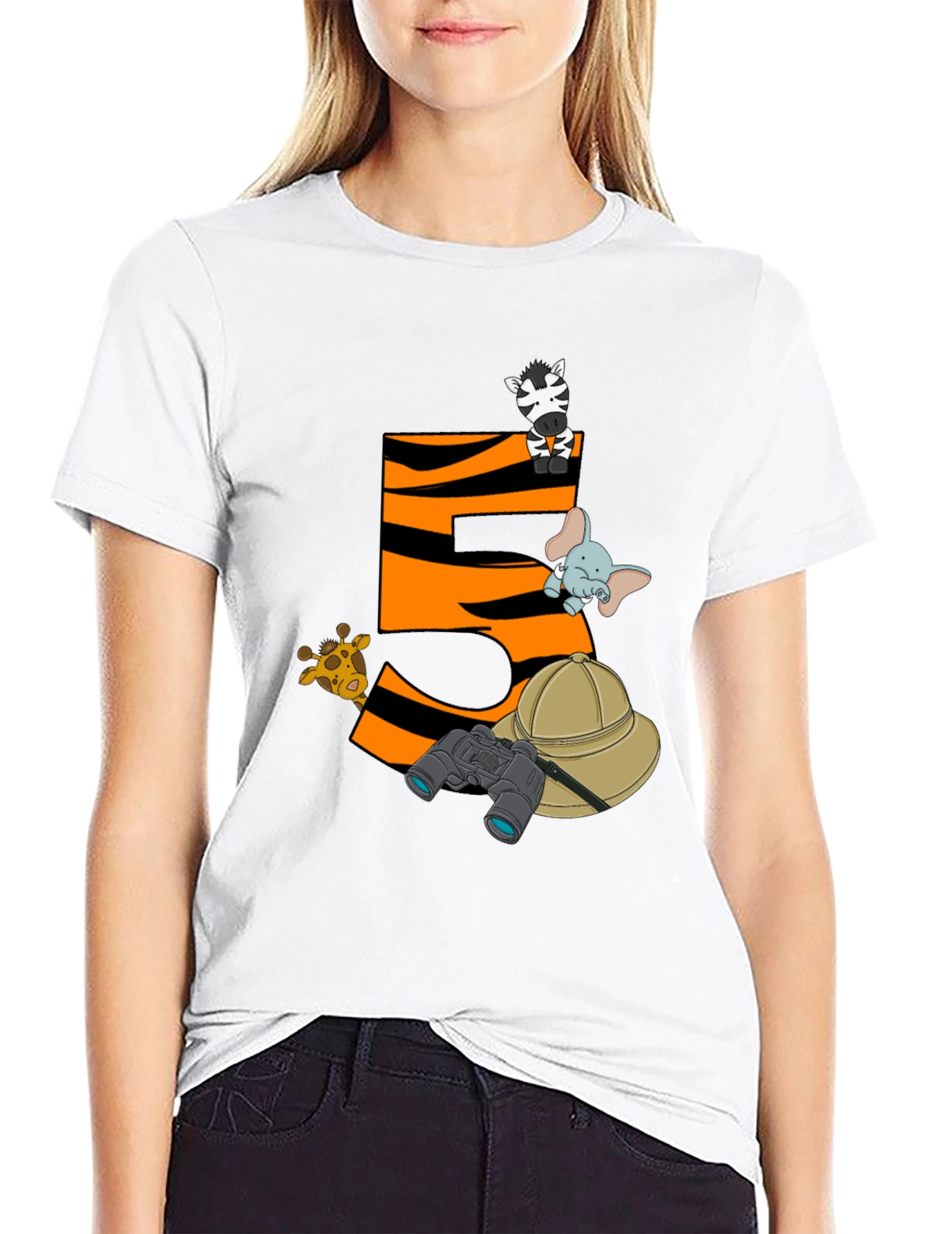 Safari Animal Birthday T-Shirt - 5