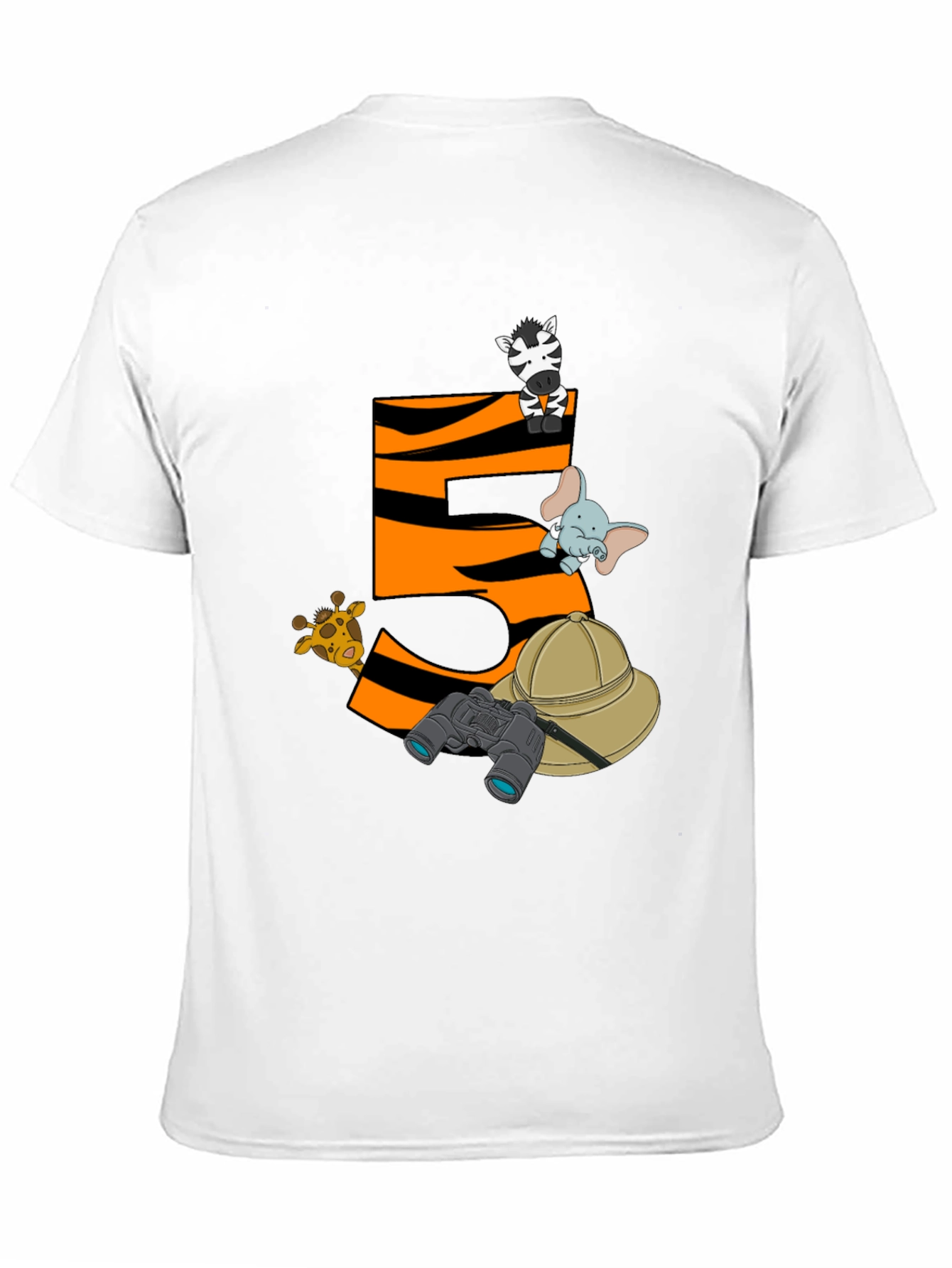 Safari Animal Birthday T-Shirt - 5