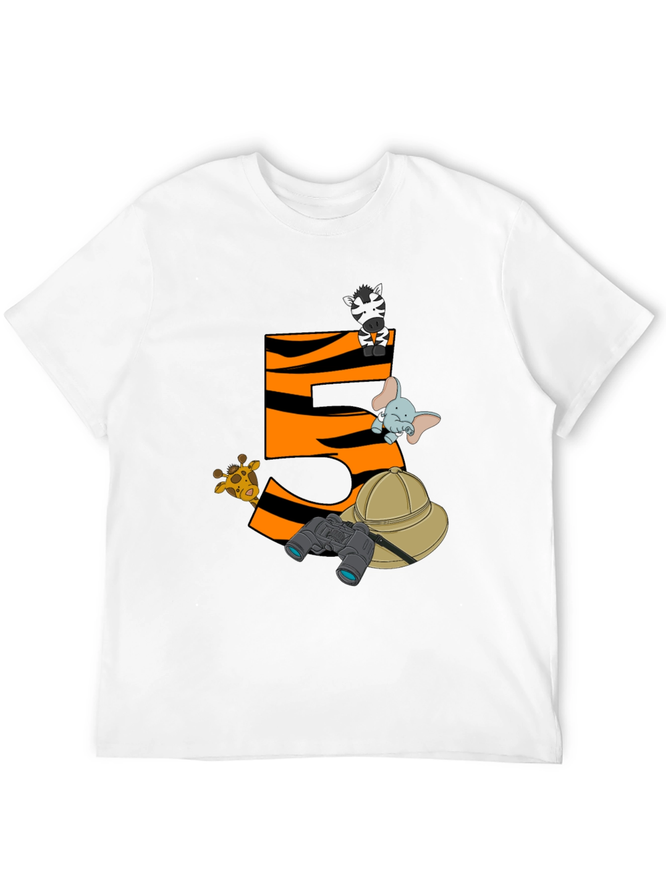 Safari Animal Birthday T-Shirt - 5