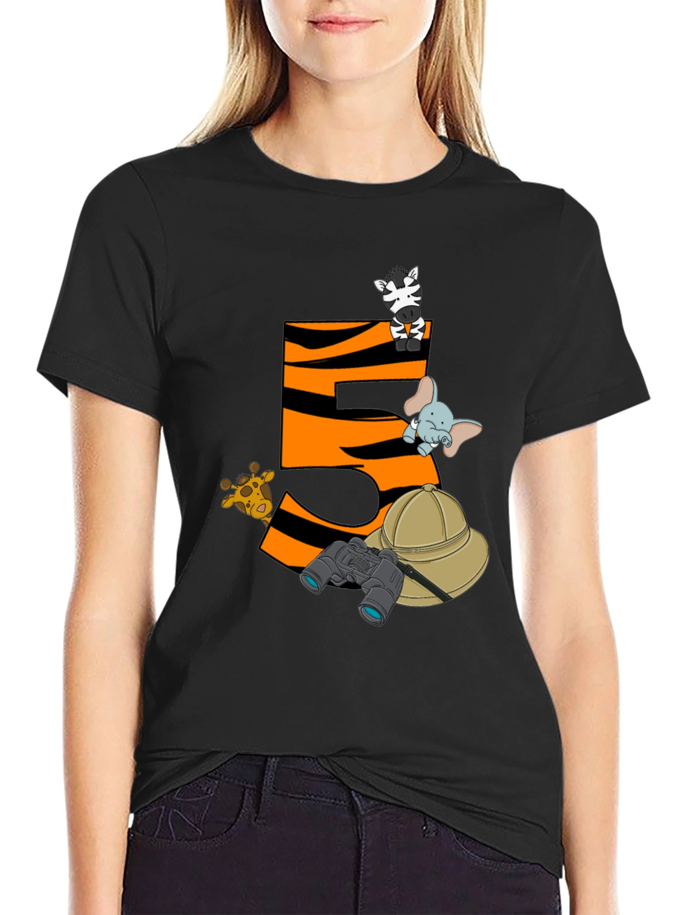 Safari Animal Birthday T-Shirt - 5