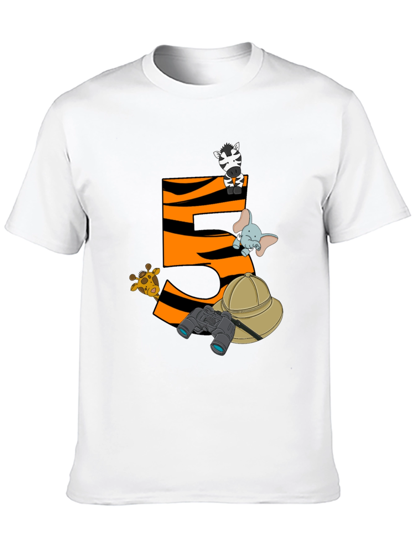 Safari Animal Birthday T-Shirt - 5