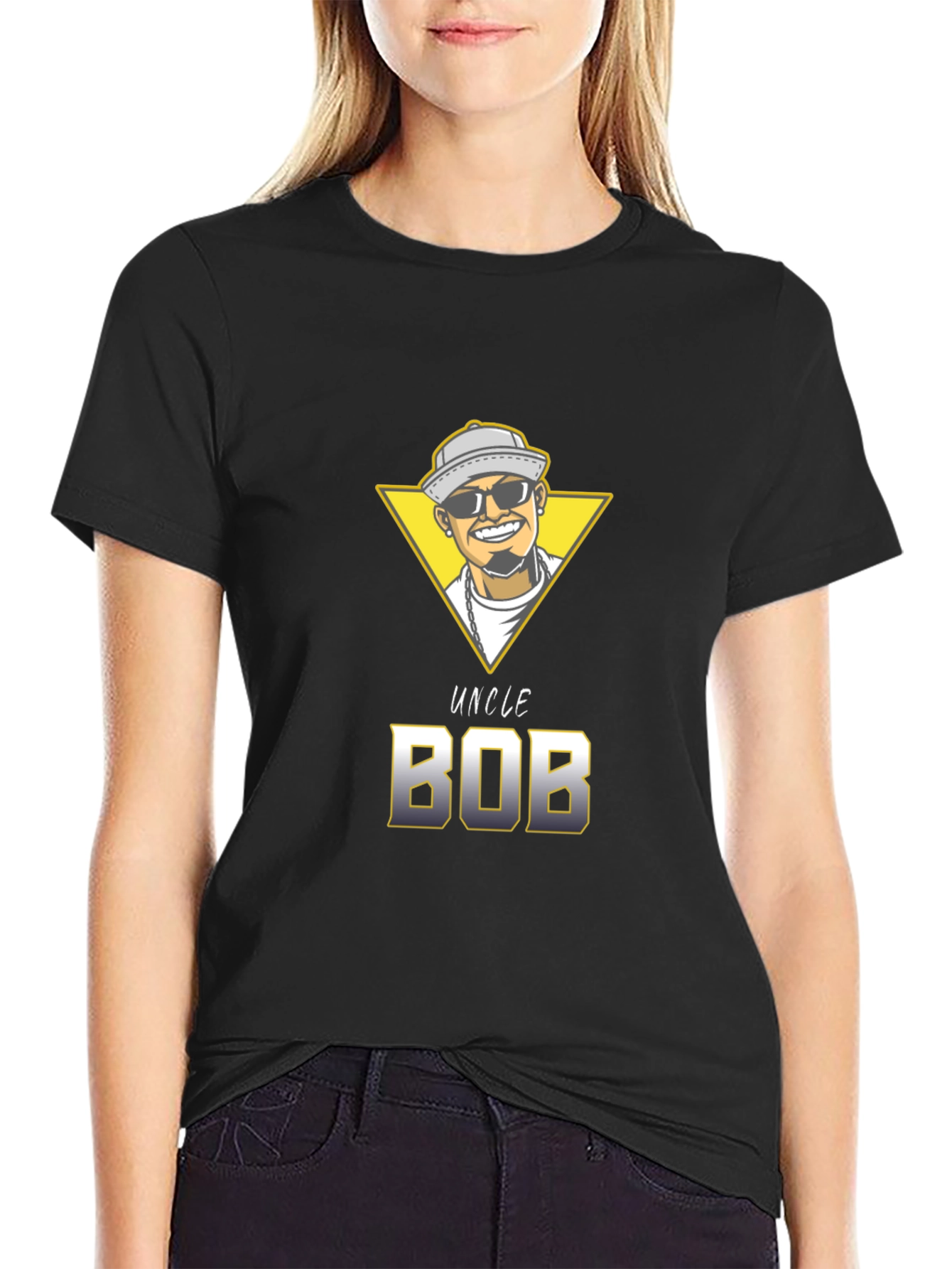 Uncle Bob Graphic T-Shirt - Unique Cartoon Design