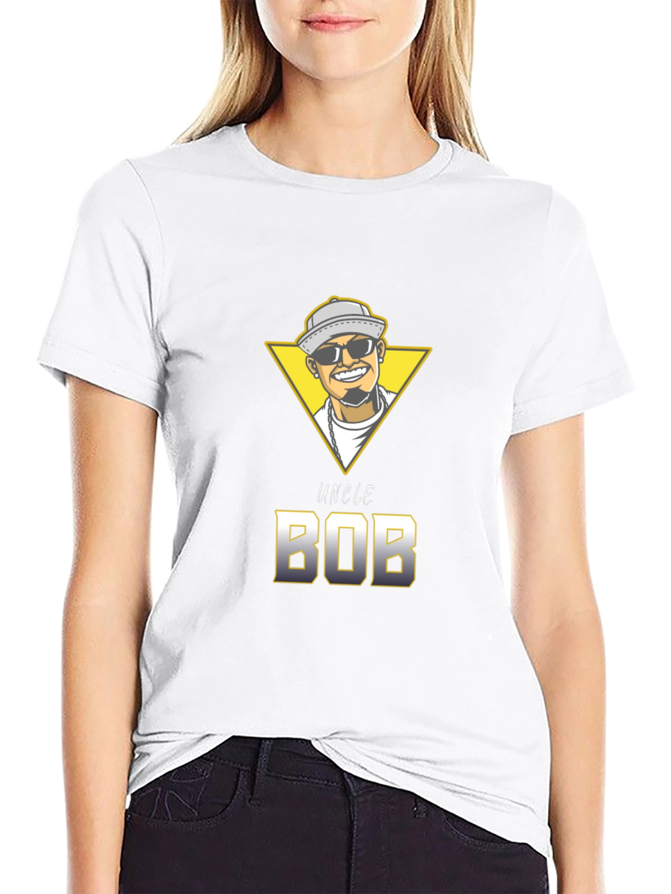 Uncle Bob Graphic T-Shirt - Unique Cartoon Design