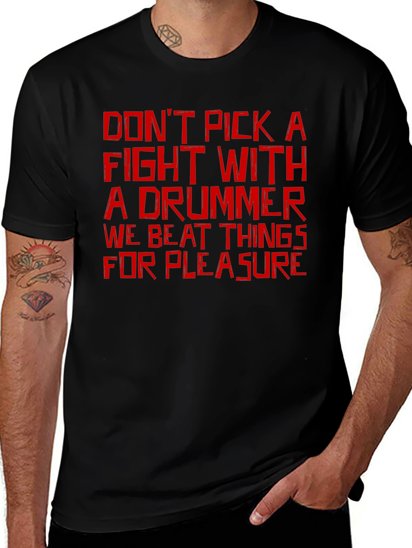 Dont Pick a Fight Drummer T-Shirt