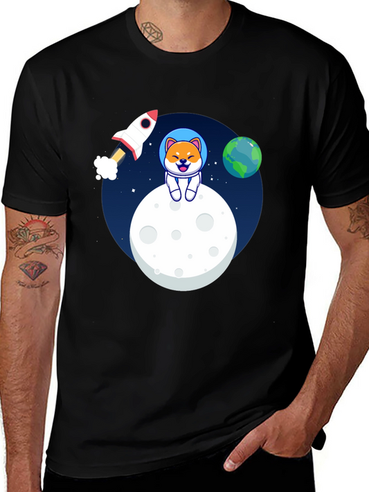 Shiba Inu Astronaut T-Shirt – Cute Space Dog Graphic Tee