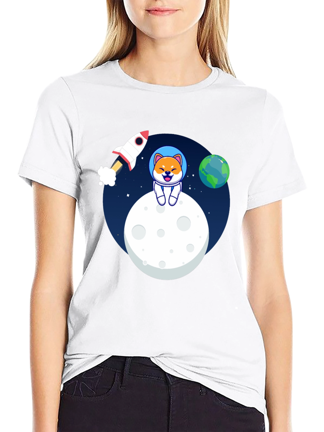 Shiba Inu Astronaut T-Shirt – Cute Space Dog Graphic Tee