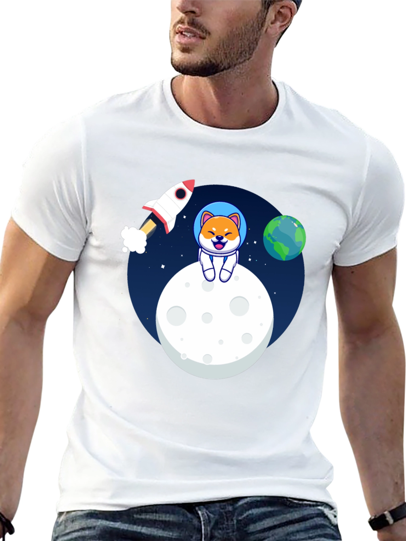 Shiba Inu Astronaut T-Shirt – Cute Space Dog Graphic Tee