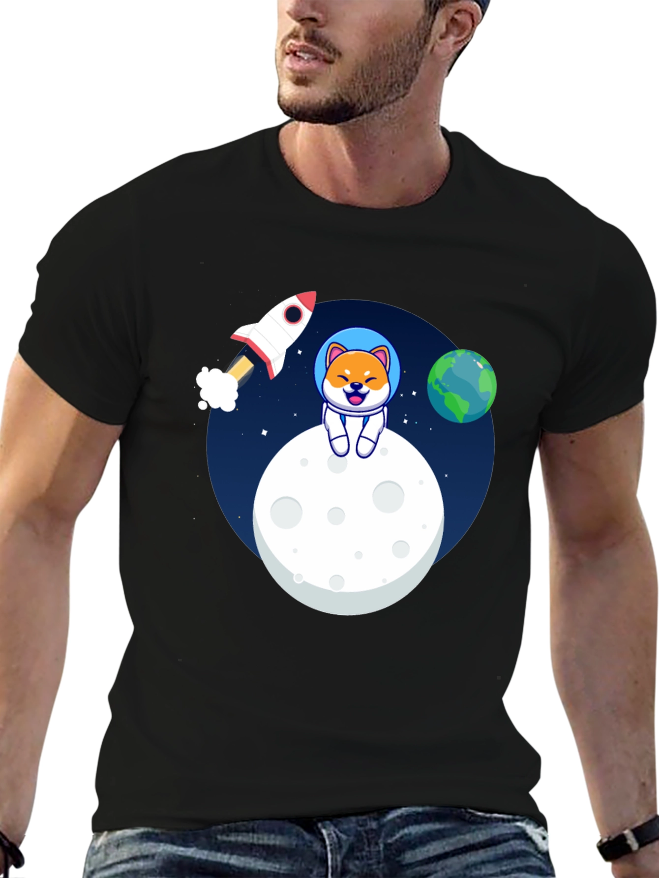 Shiba Inu Astronaut T-Shirt – Cute Space Dog Graphic Tee