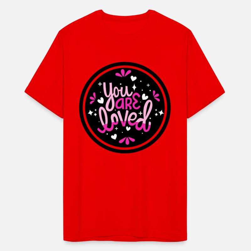 'You Are Loved' Message on Black Background