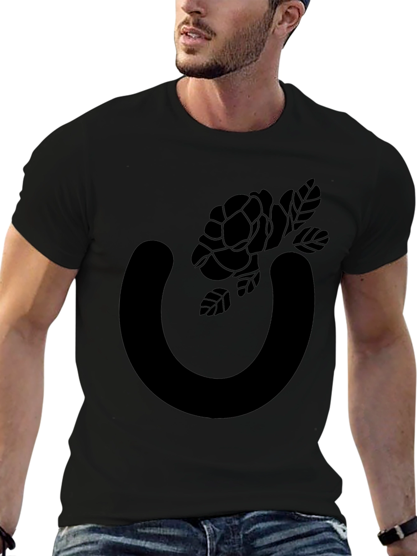 Black Rose U Graphic Tee - Stylish Casual Wear