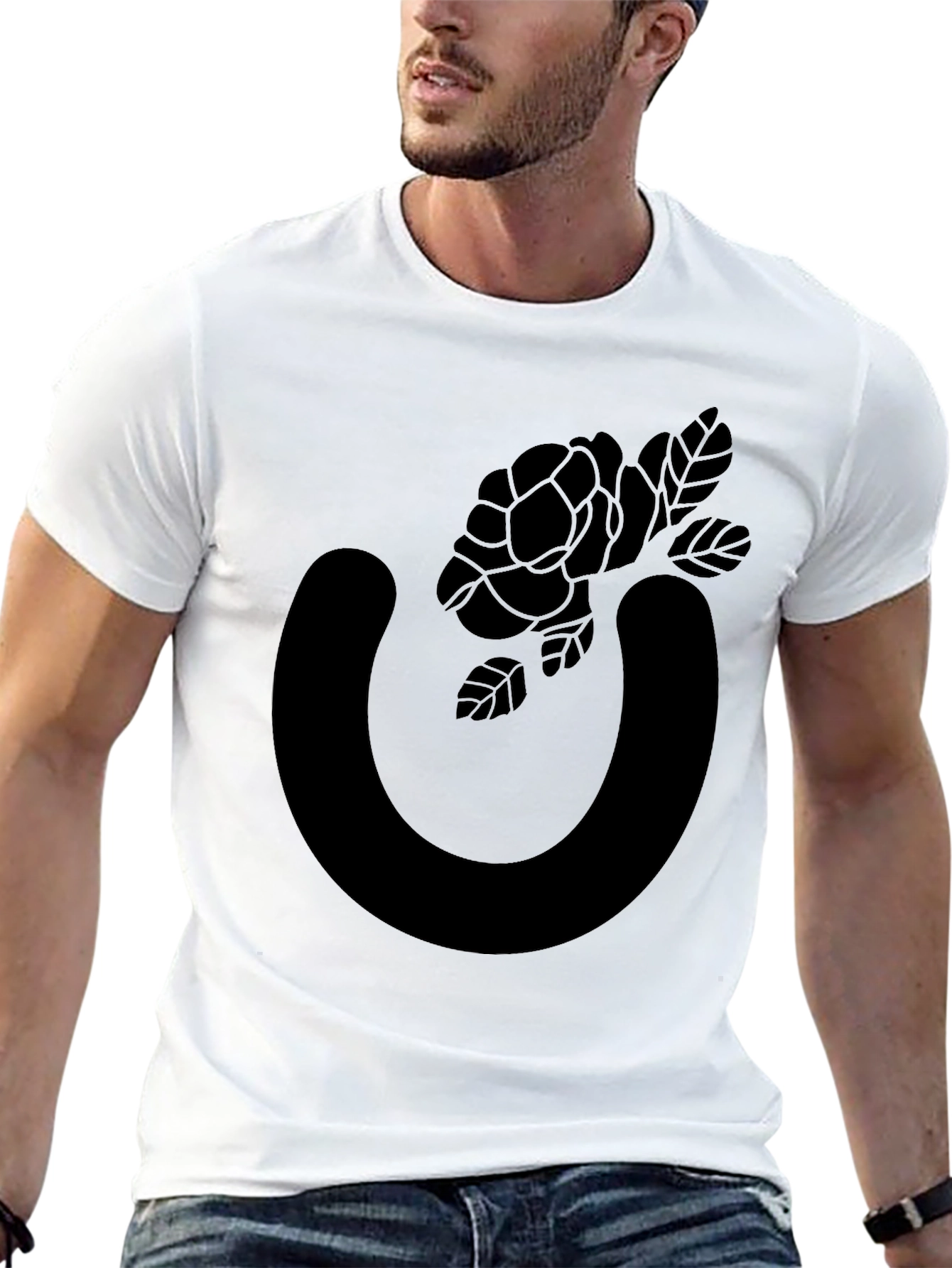 Black Rose U Graphic Tee - Stylish Casual Wear