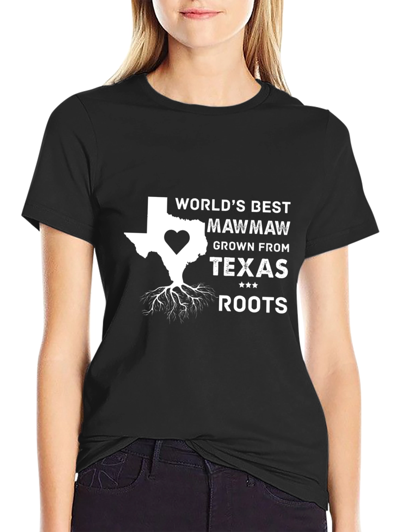 Worlds Best Mawmaw Texas Roots T-Shirt