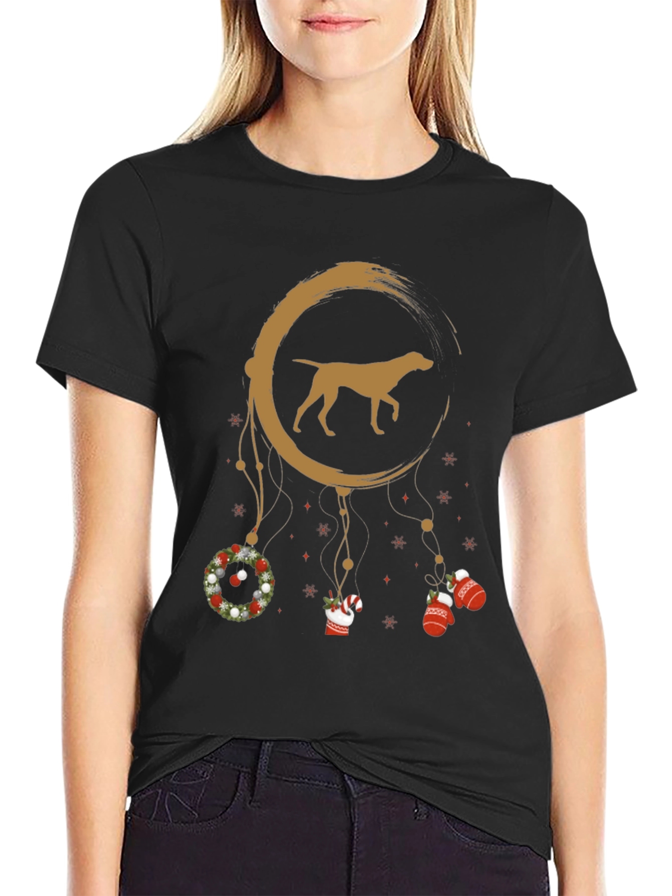 Christmas Dog Dreamcatcher T-Shirt – Festive Dog Lover Tee