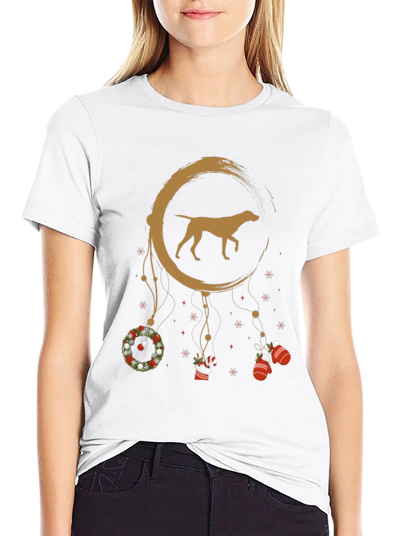 Christmas Dog Dreamcatcher T-Shirt – Festive Dog Lover Tee