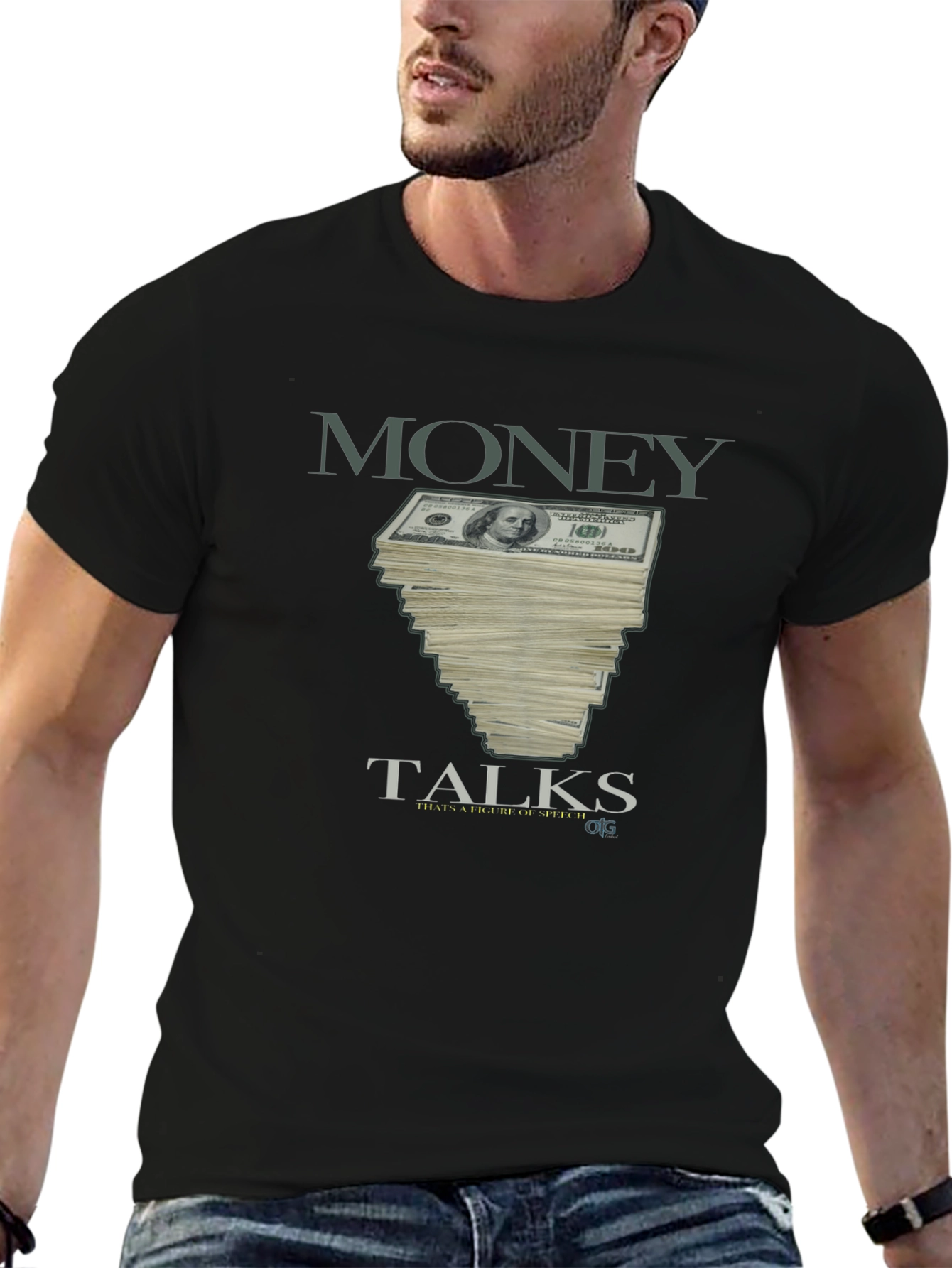 Money Talks Graphic Tee - Stylish Black T-Shirt