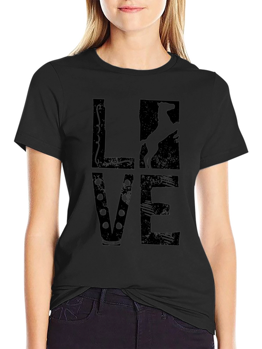 Love Horse Silhouette T-Shirt - Black