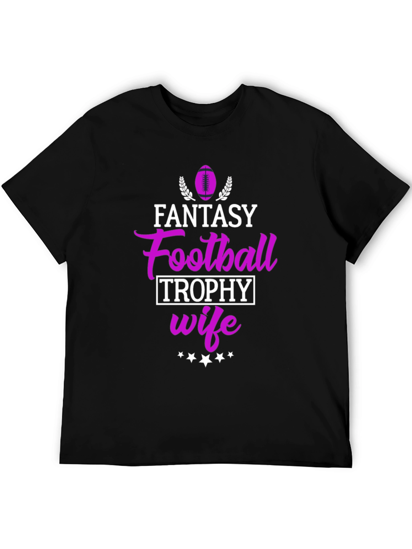 Fantasy Football Trophy Wife Black T-Shirt