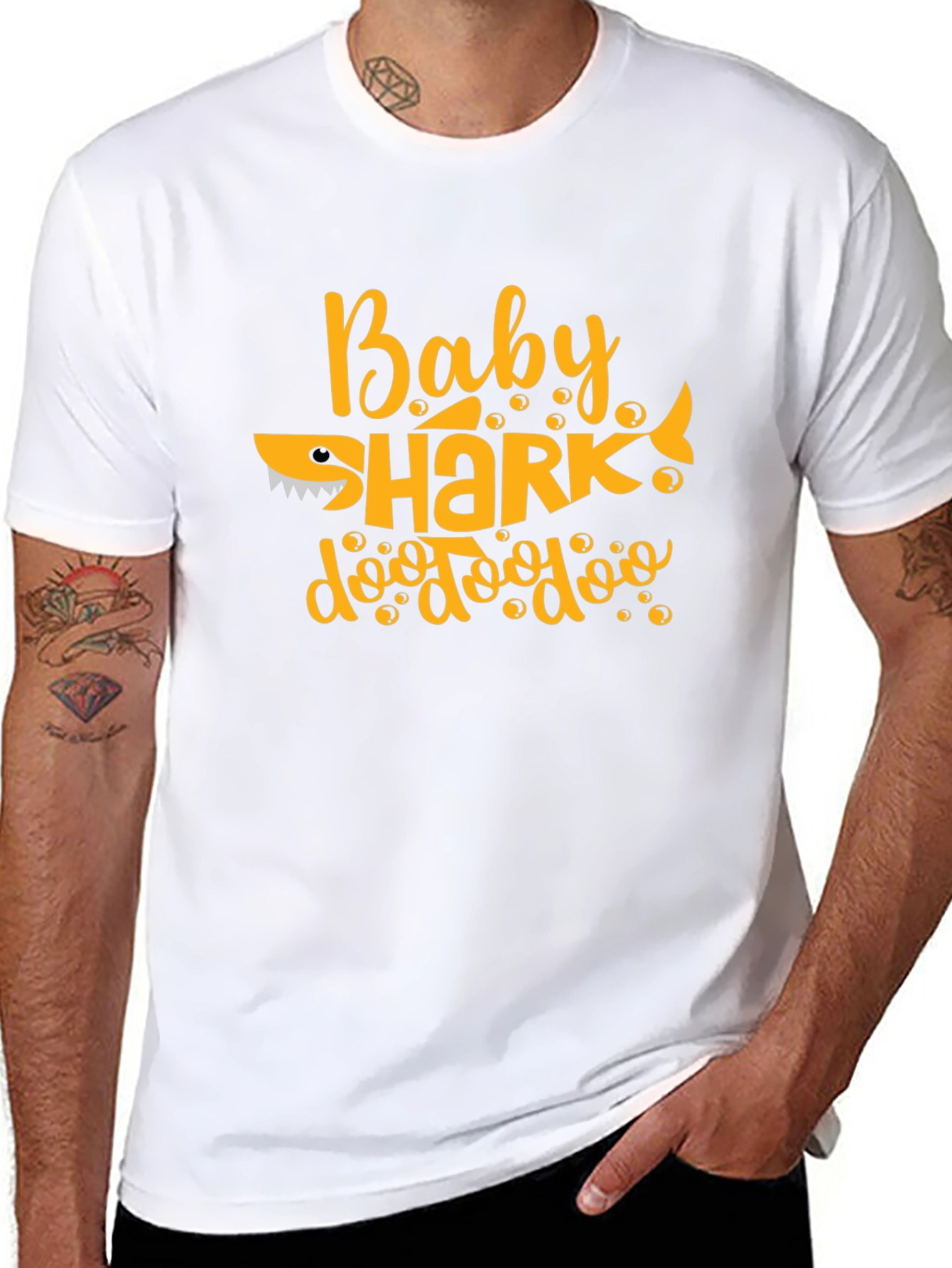 Baby Shark Black Graphic Tee