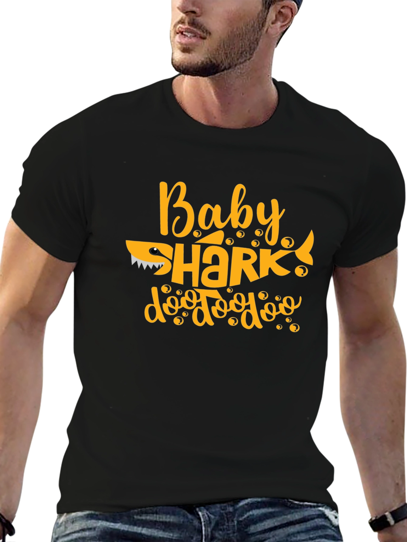 Baby Shark Black Graphic Tee