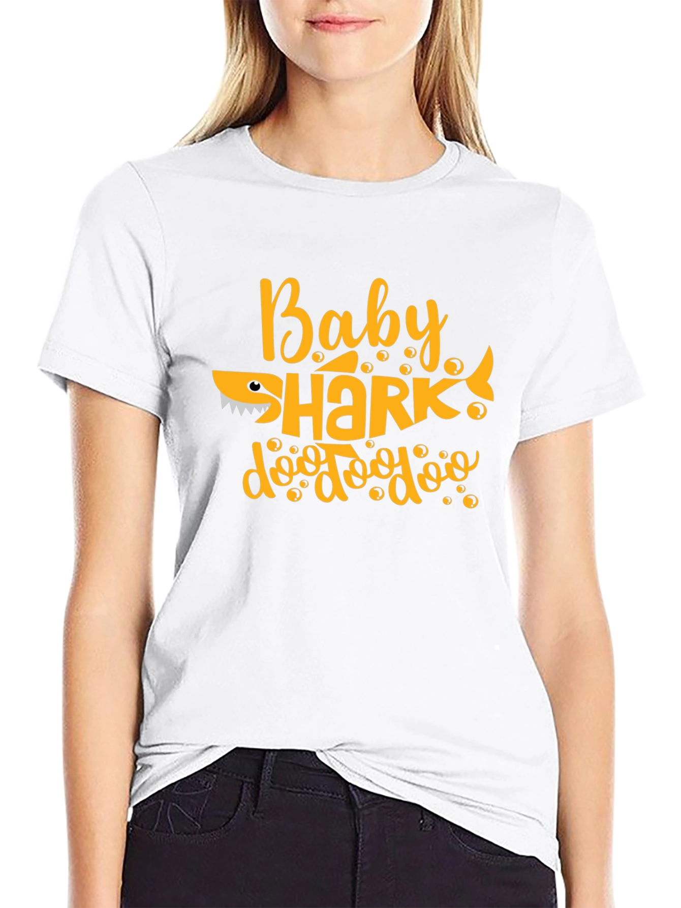 Baby Shark Black Graphic Tee