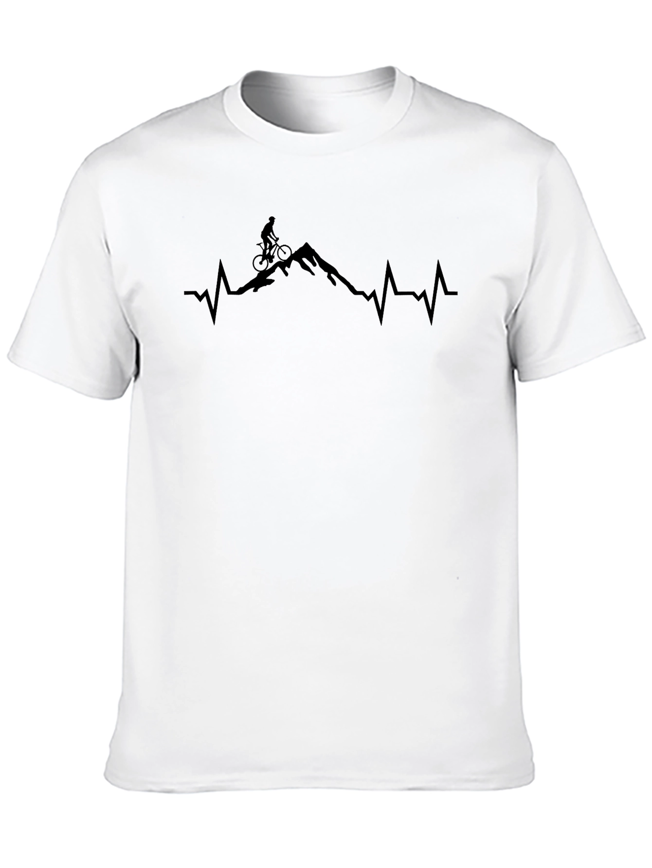 Mountain Biker Heartbeat T-Shirt - Adventure Tee