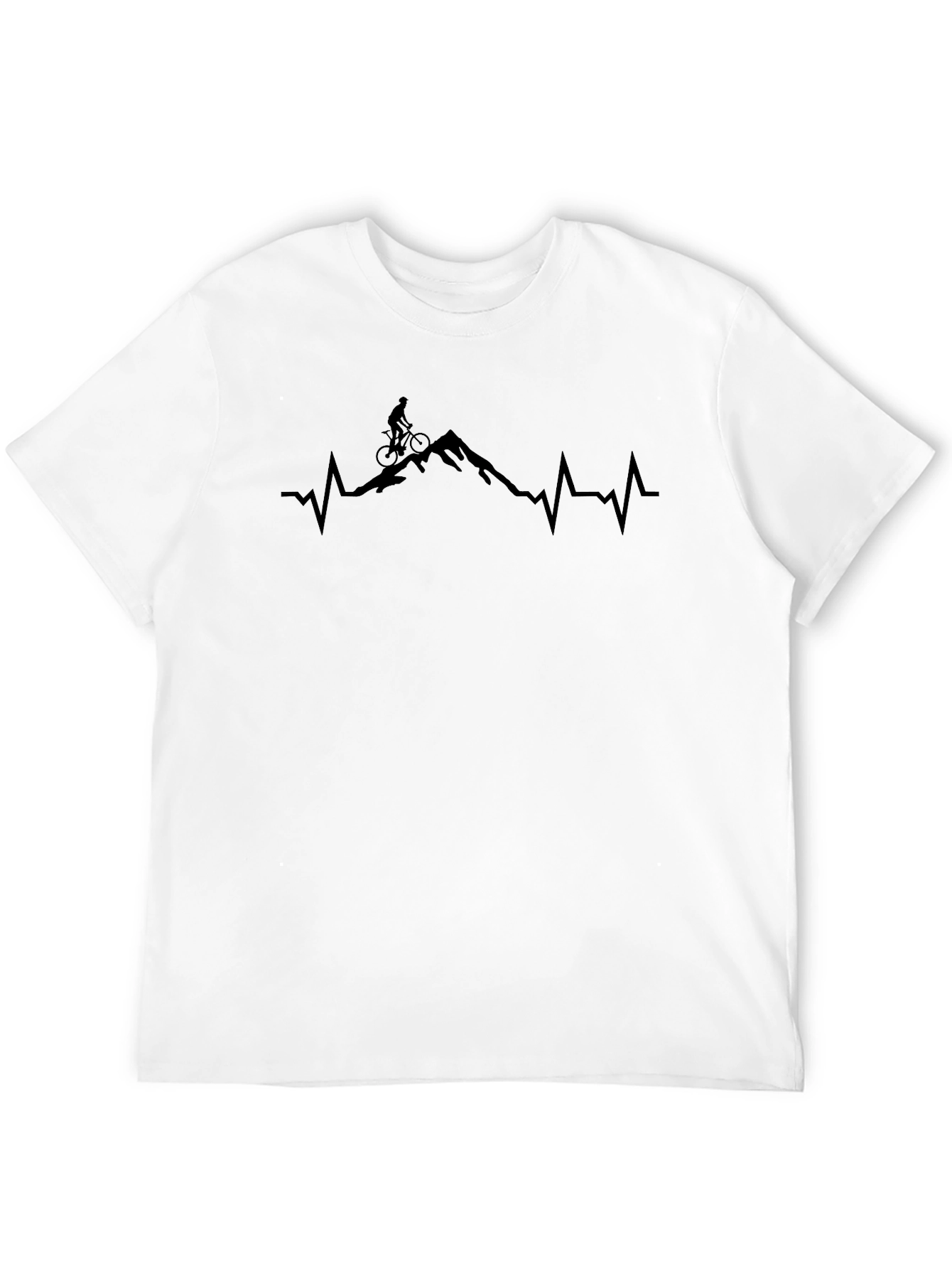 Mountain Biker Heartbeat T-Shirt - Adventure Tee