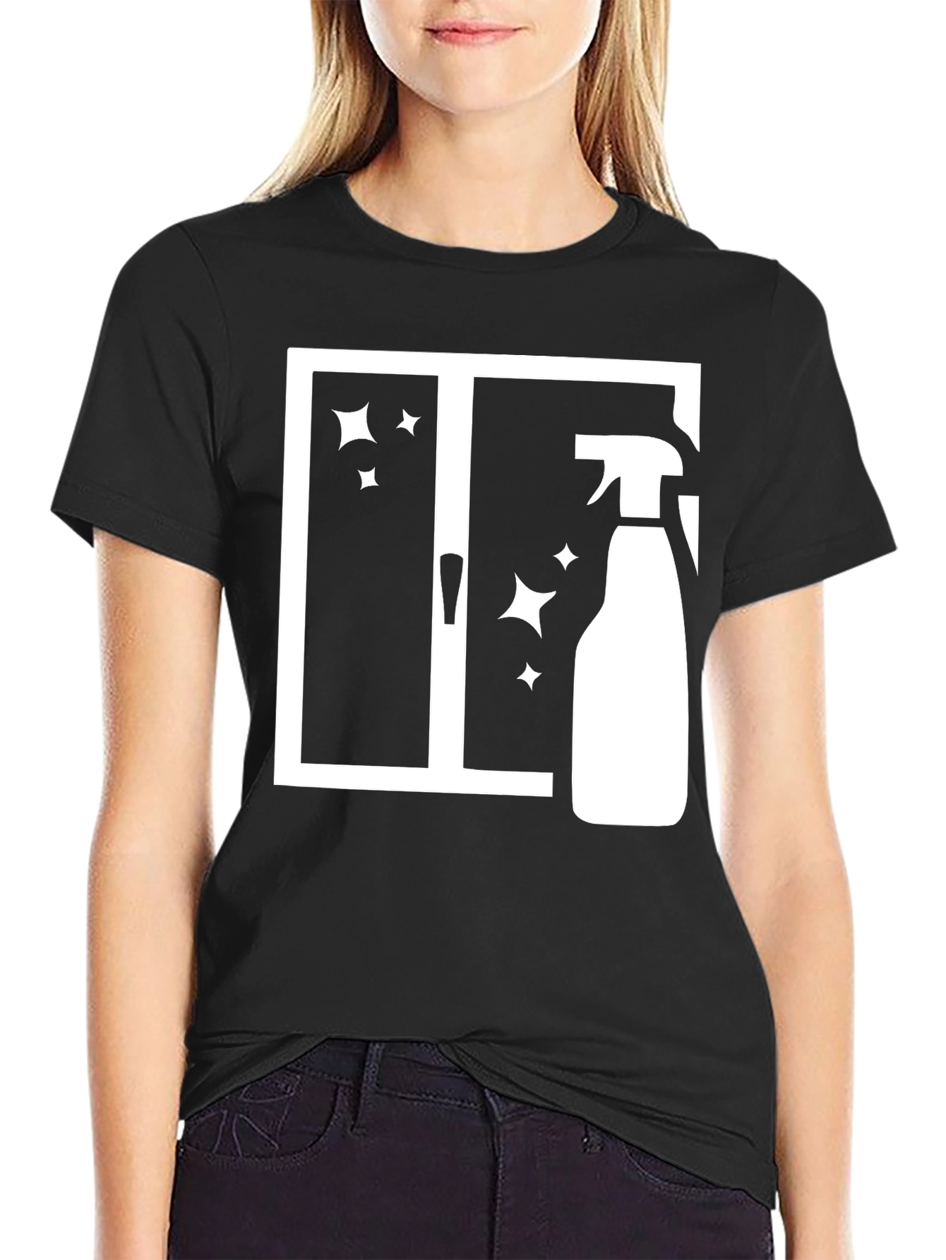 Cleaning Window T-Shirt - Funny Janitor Tee