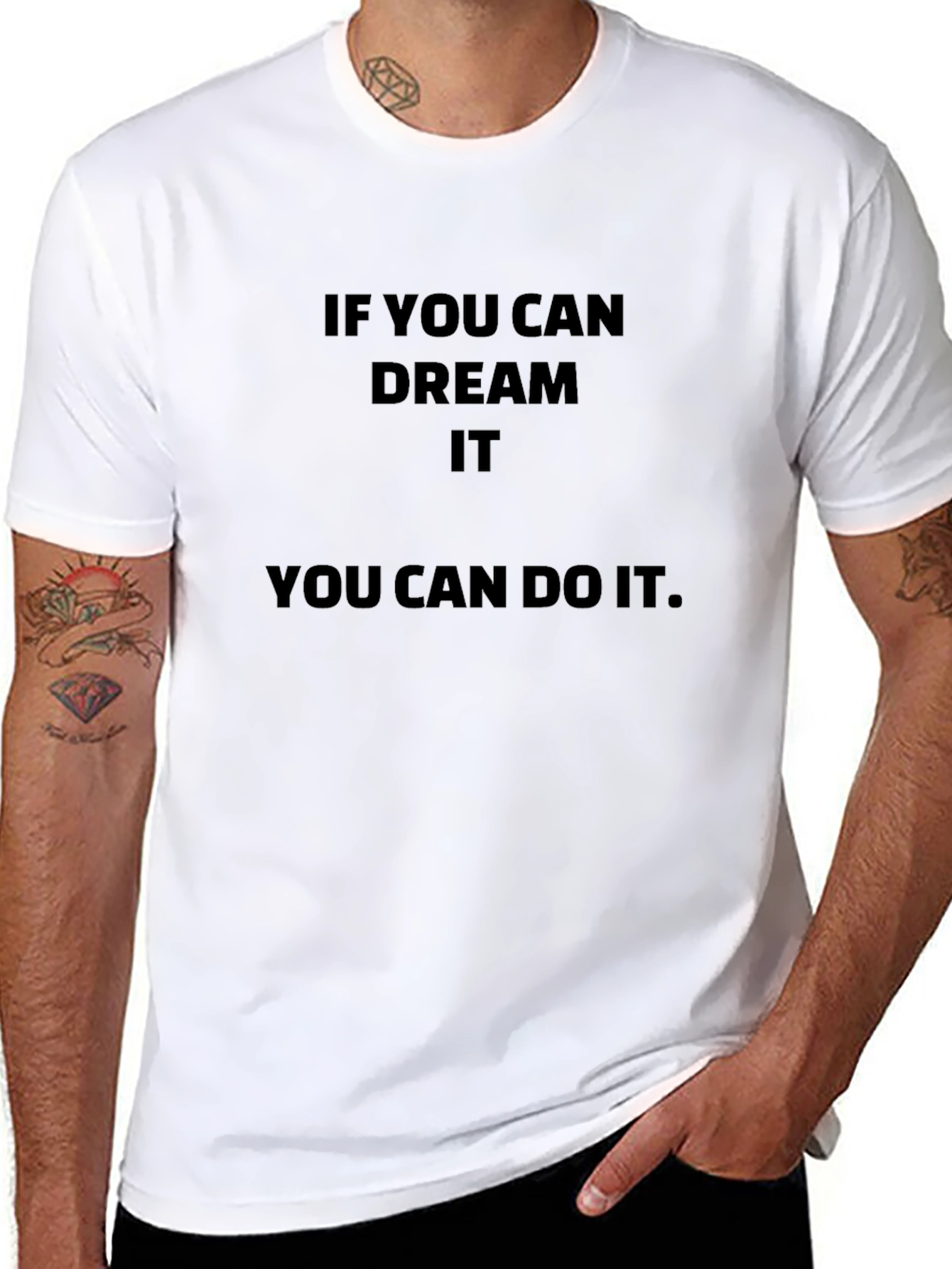 Motivational Dream It Do It Black T-Shirt