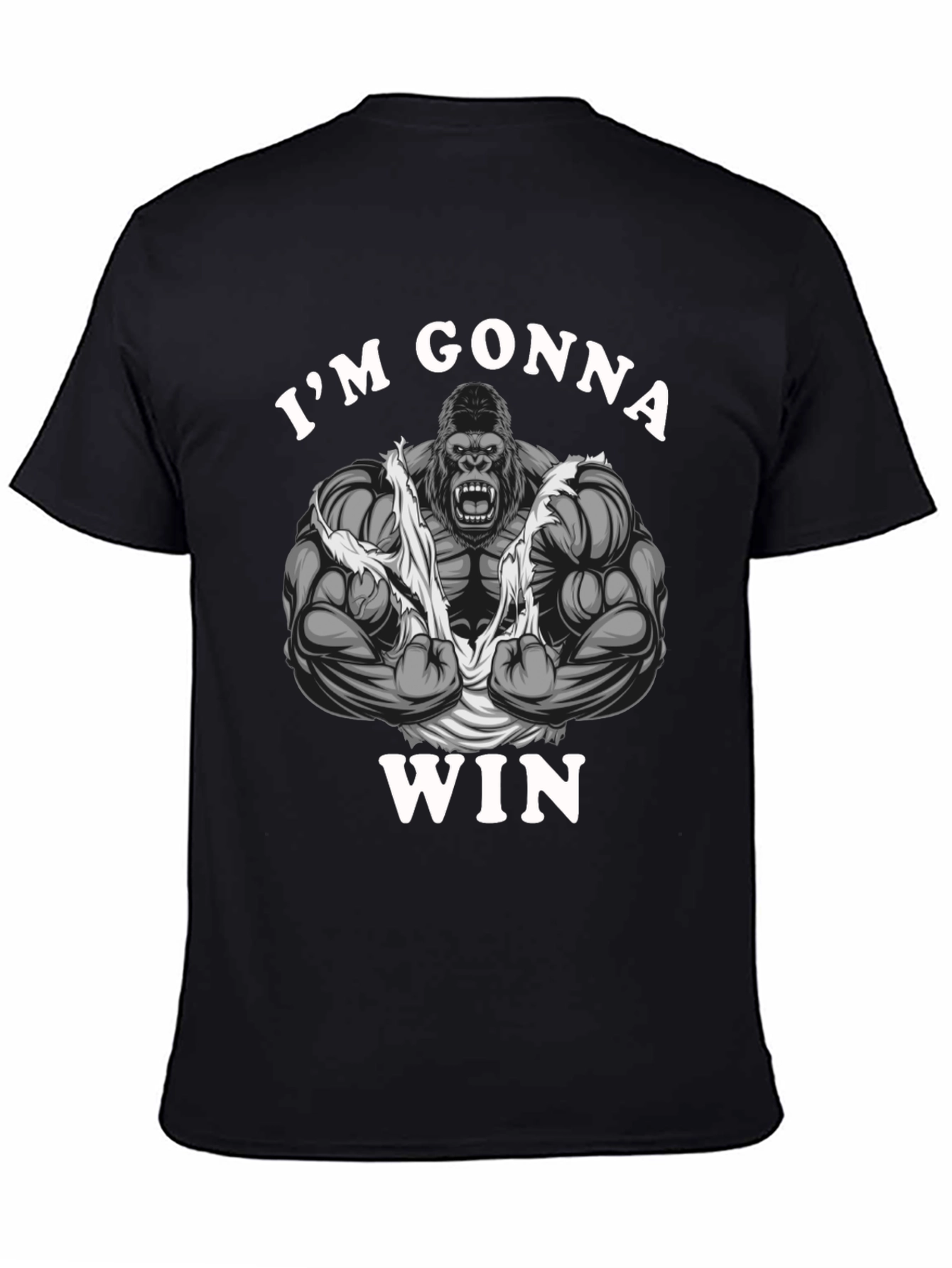 Im Gonna Win Gorilla Graphic Tee - Black