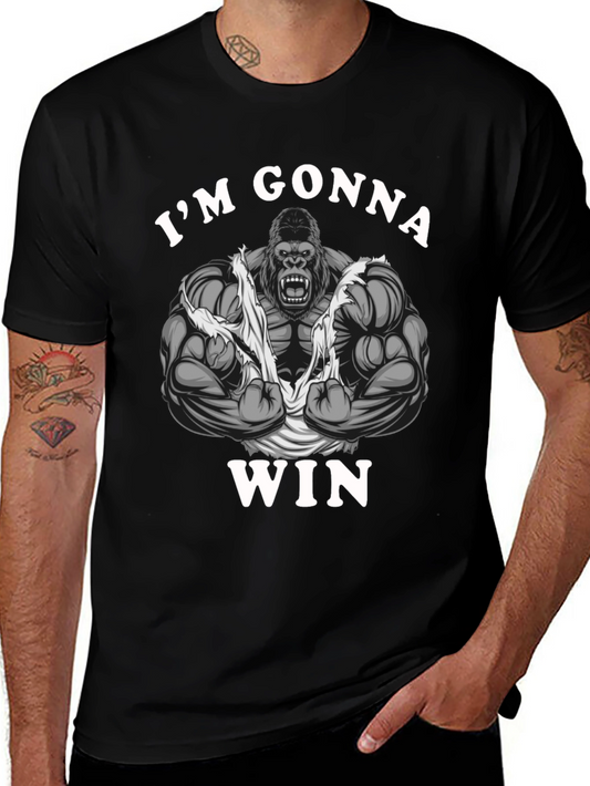 Im Gonna Win Gorilla Graphic Tee - Black