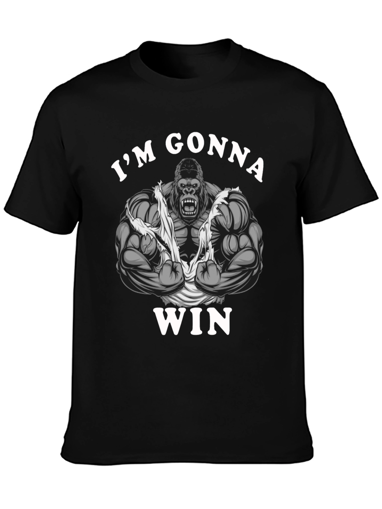 Im Gonna Win Gorilla Graphic Tee - Black