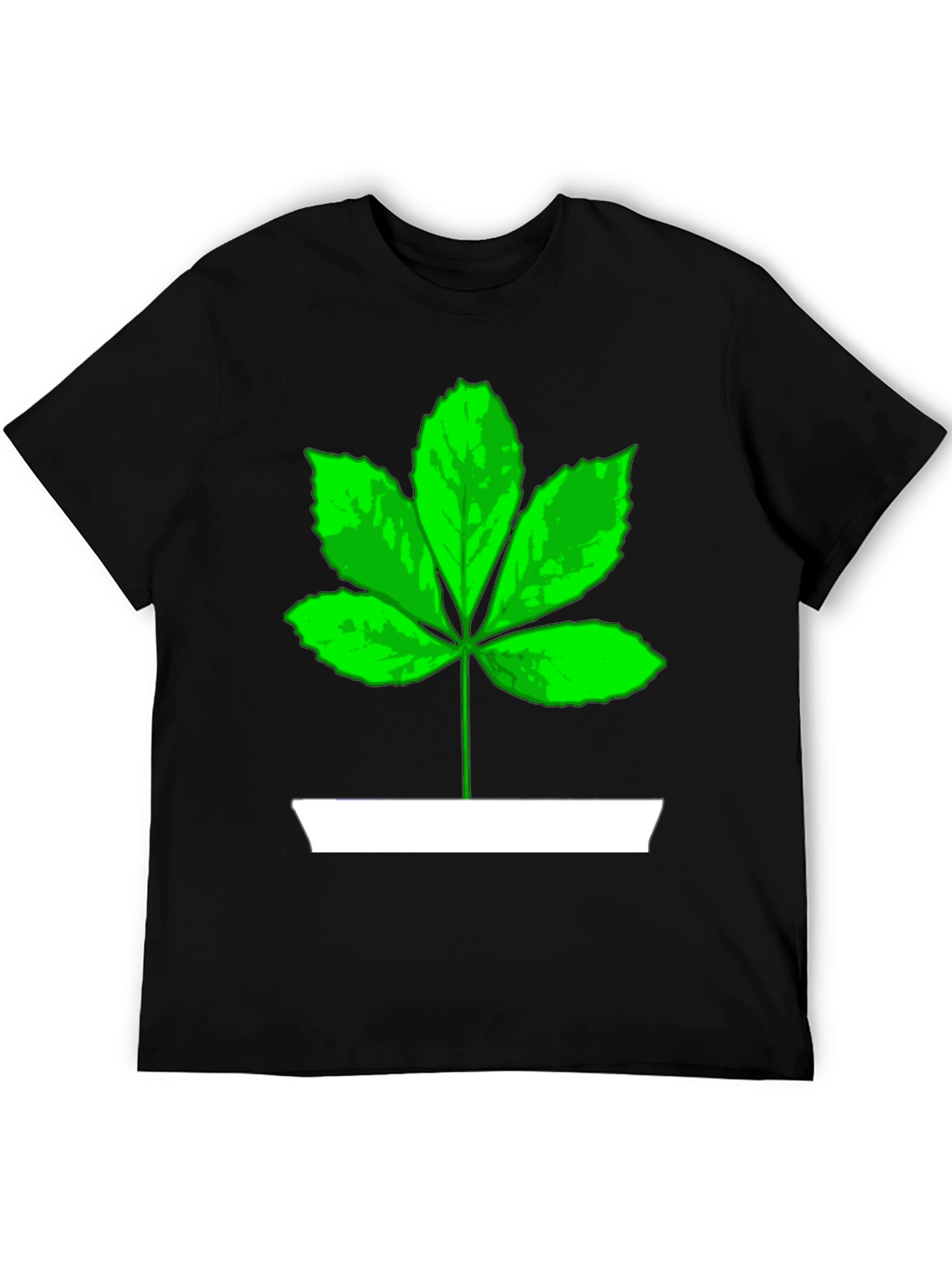 Leaf Graphic Tee - Casual Cotton T-Shirt