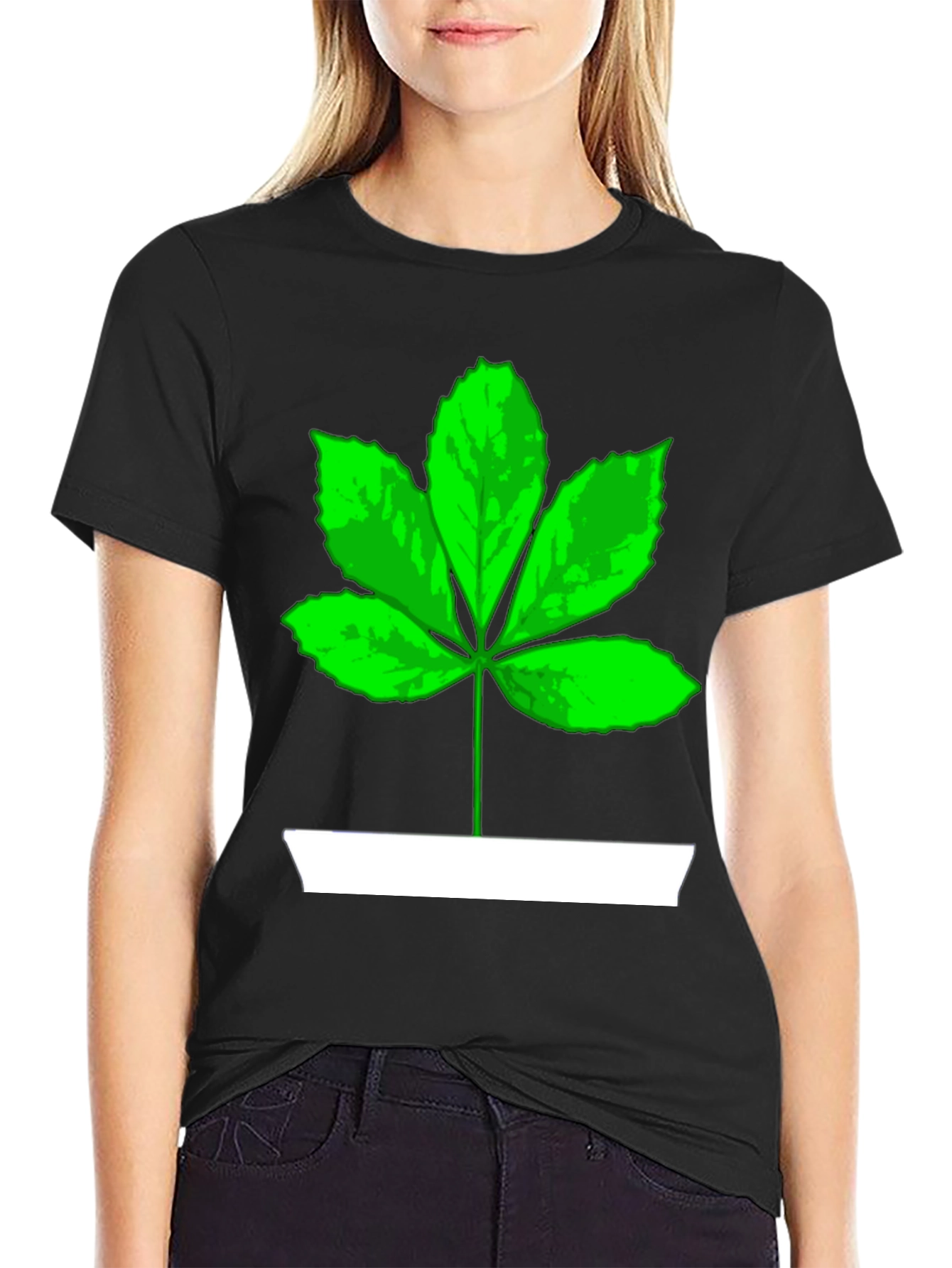 Leaf Graphic Tee - Casual Cotton T-Shirt