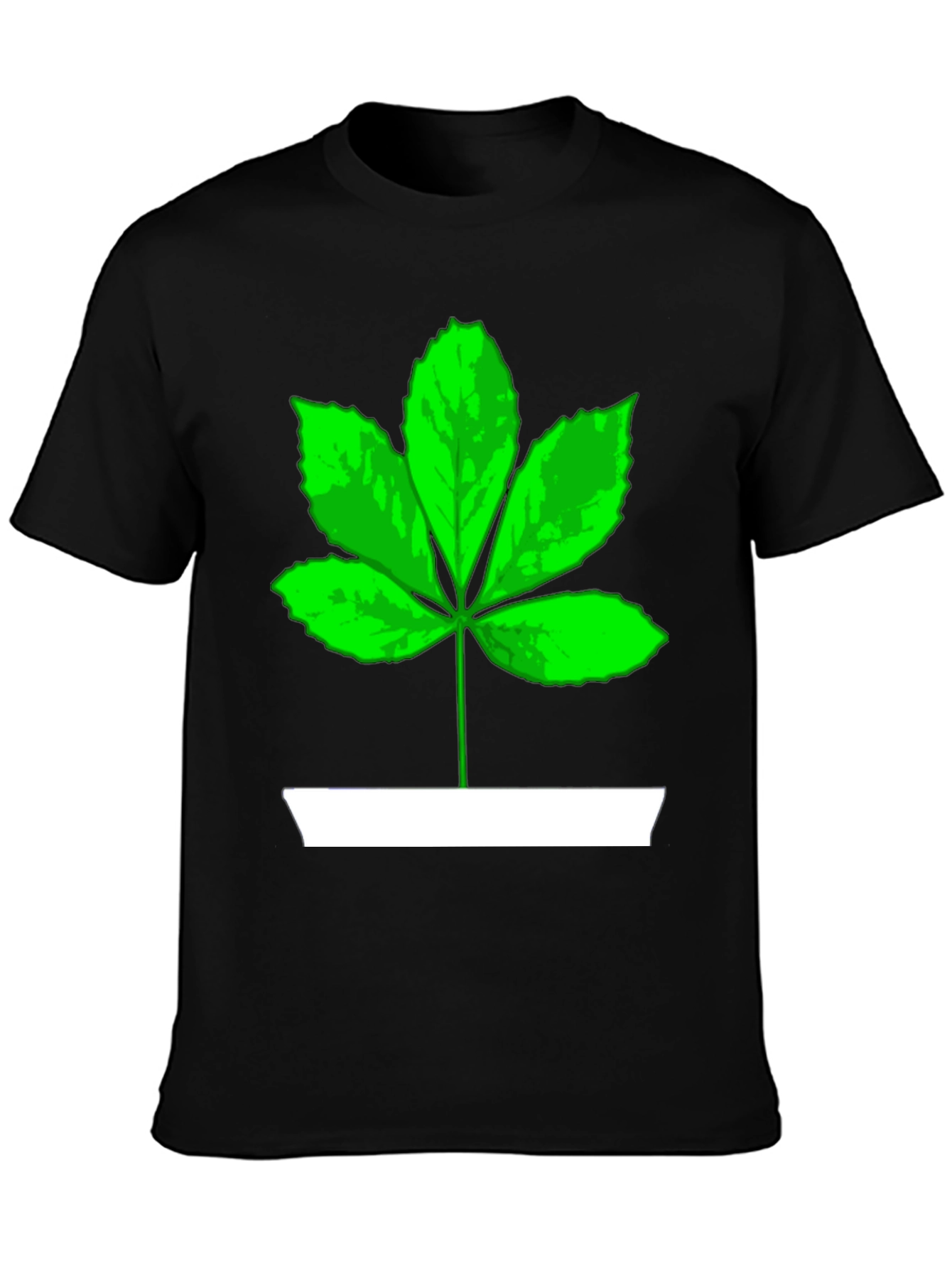 Leaf Graphic Tee - Casual Cotton T-Shirt