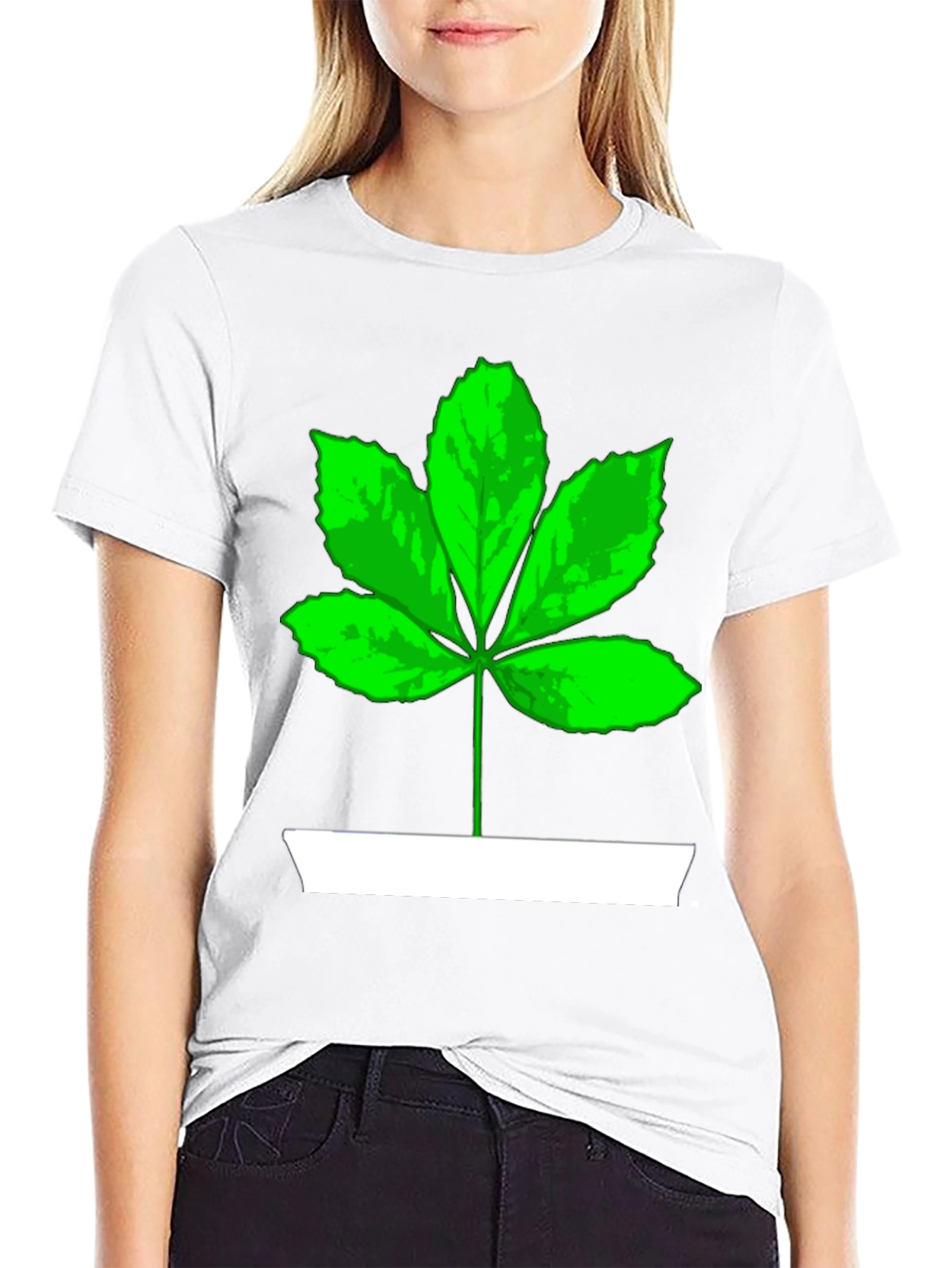 Leaf Graphic Tee - Casual Cotton T-Shirt