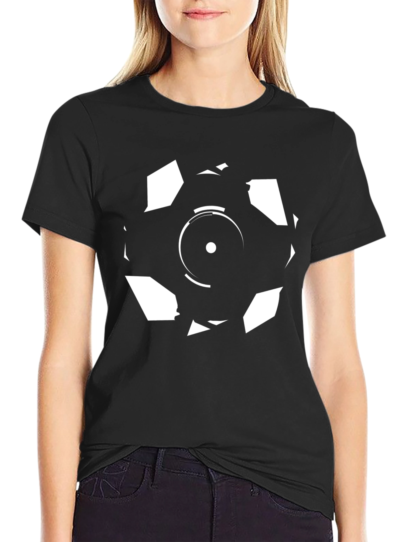 Abstract Graphic Black T-Shirt
