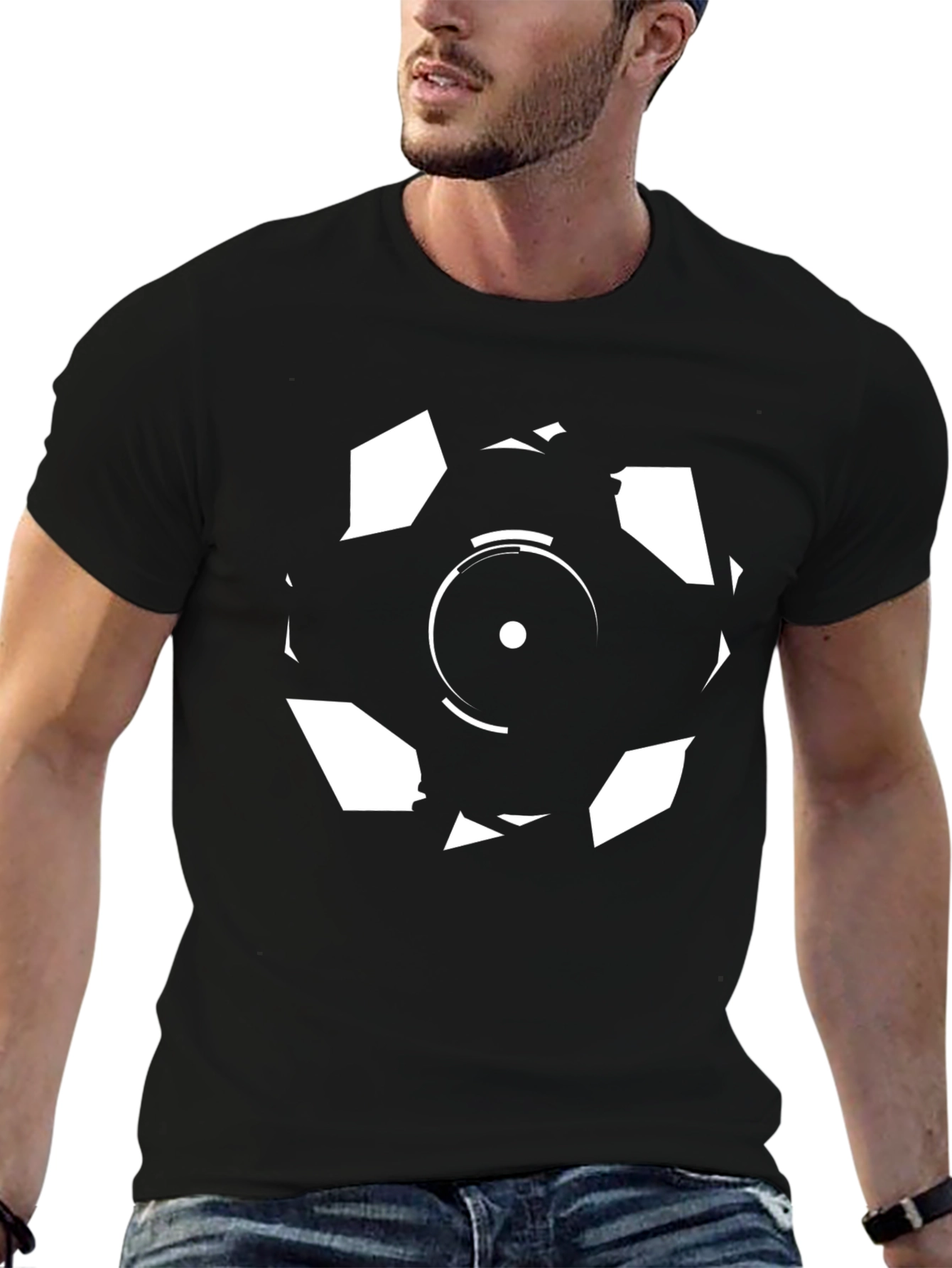 Abstract Graphic Black T-Shirt