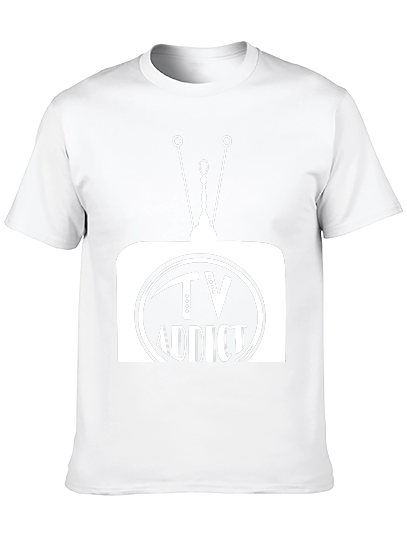 TV Addict Graphic Tee - Black Casual T-Shirt