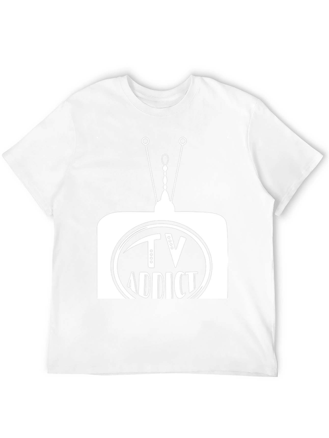 TV Addict Graphic Tee - Black Casual T-Shirt