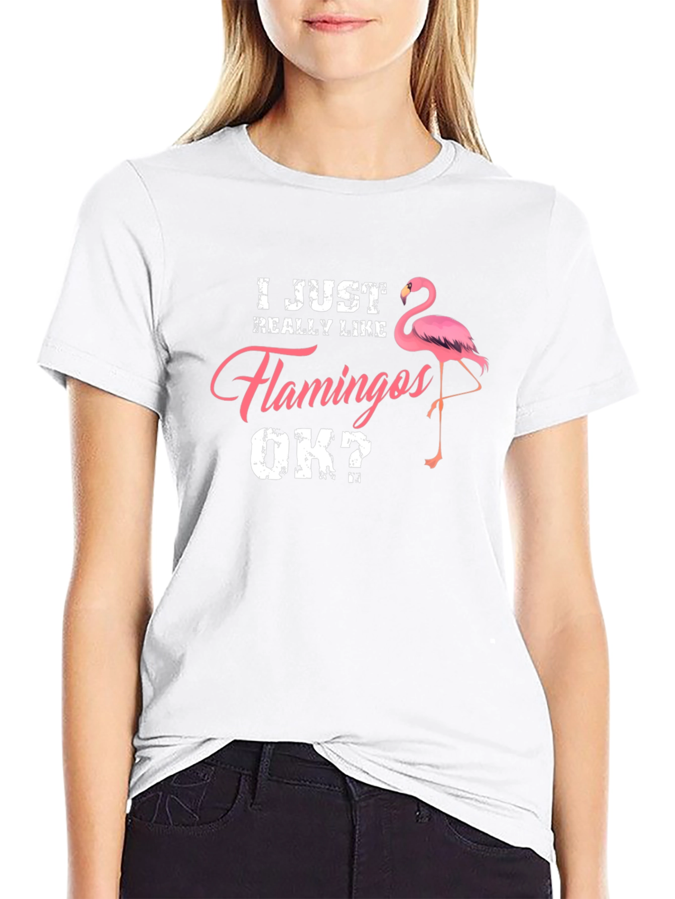I Just Really Like Flamingos OK? Mens T-Shirt