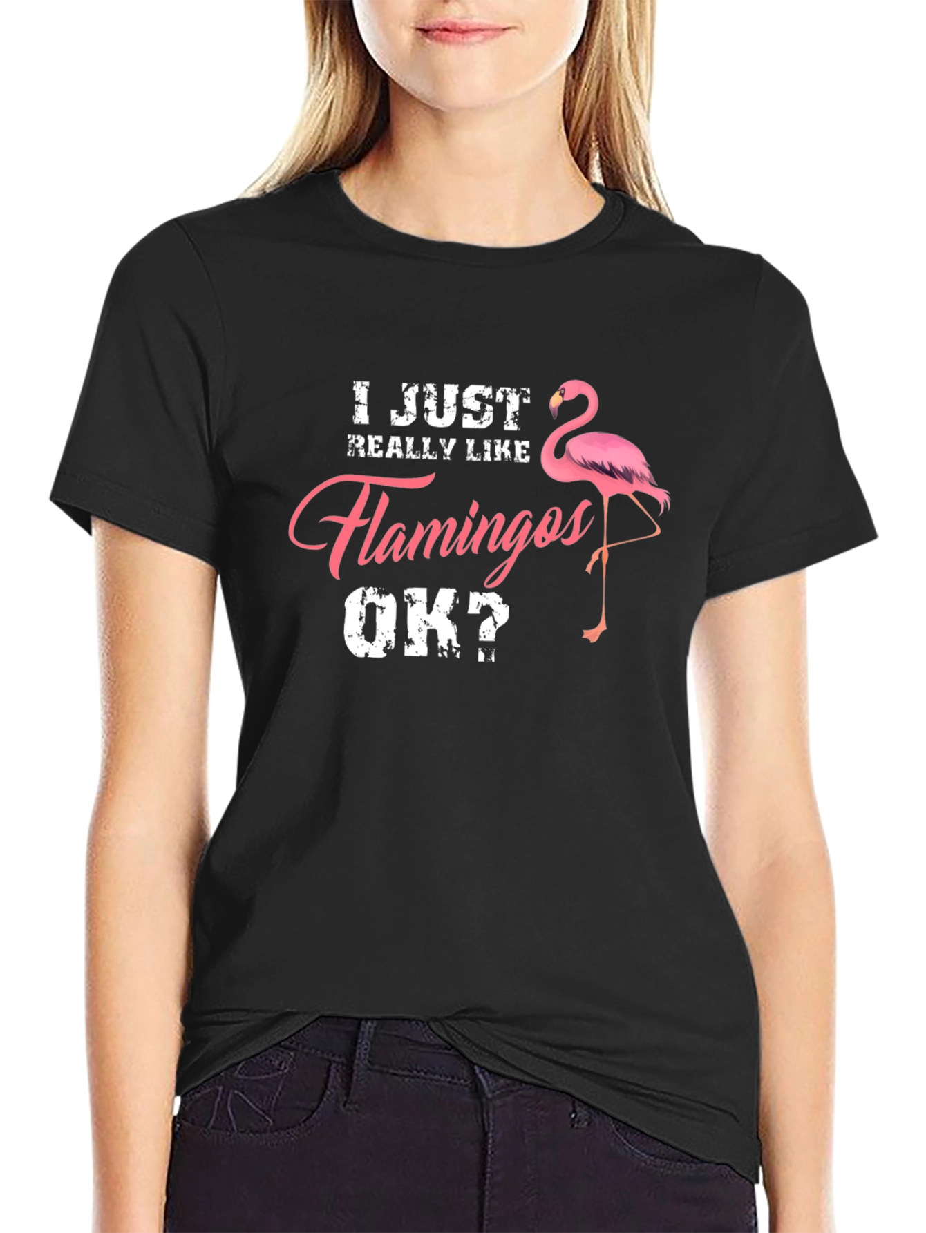 I Just Really Like Flamingos OK? Mens T-Shirt