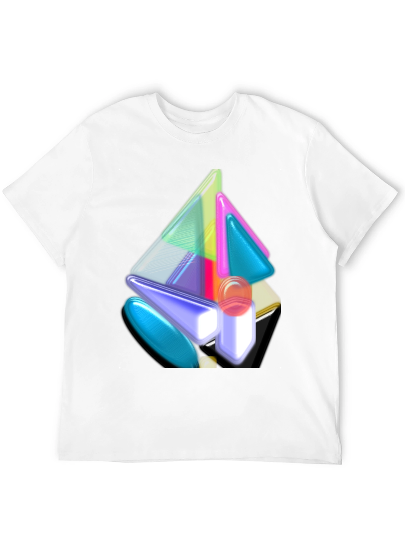 Abstract Geometric Art Mens Black T-Shirt