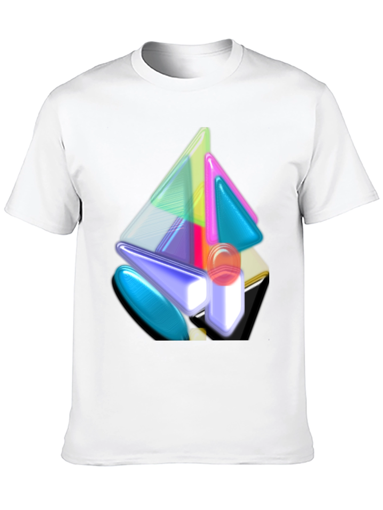 Abstract Geometric Art Mens Black T-Shirt