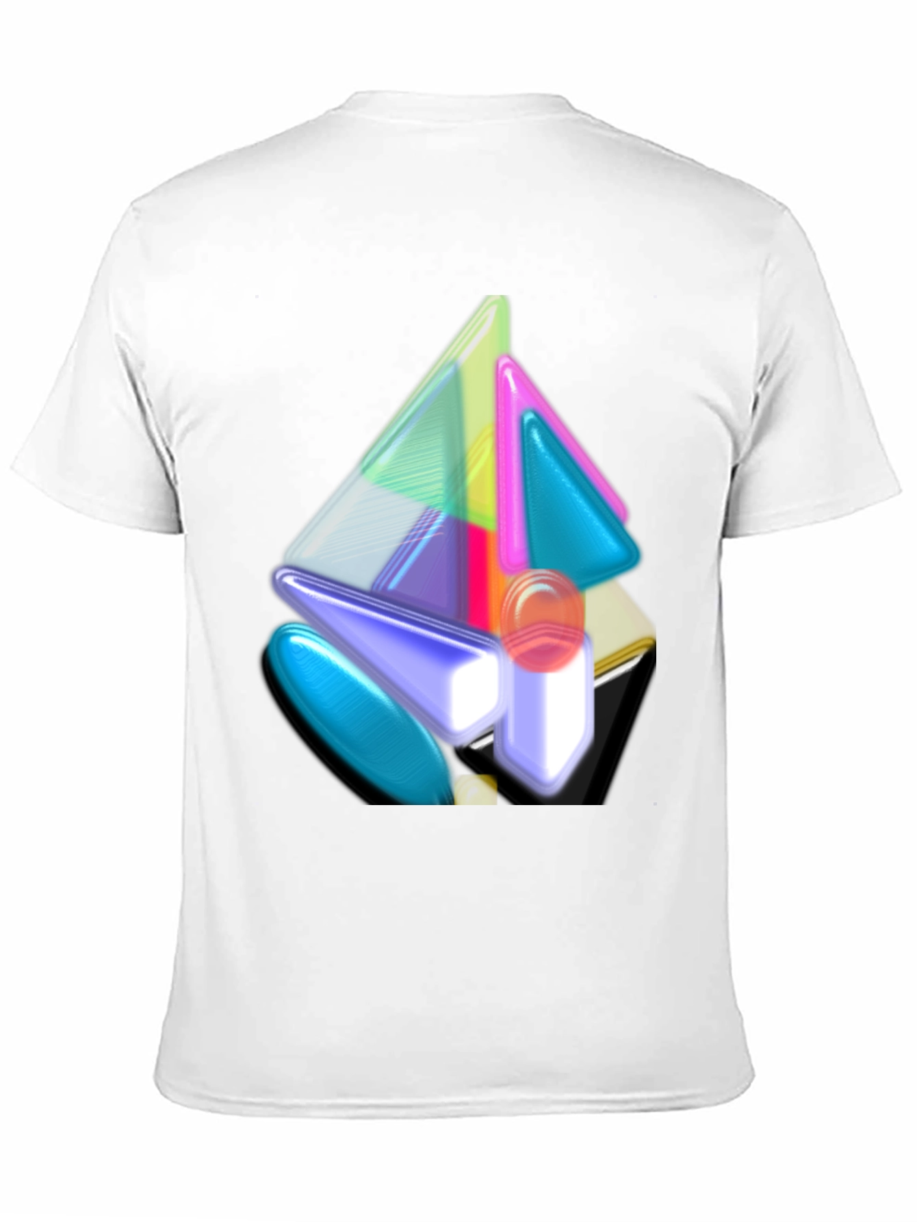 Abstract Geometric Art Mens Black T-Shirt